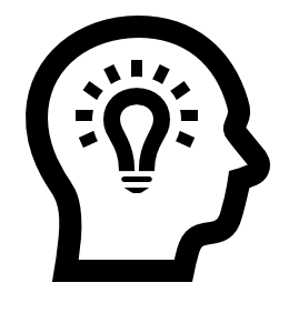 Head Icon with bulb re Event category for Blog posts.